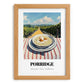 Porridge – Hillside Café View, British Food Illustration, set in oak frame