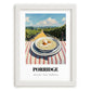 Porridge – Hillside Café View, British Food Illustration, placed in minimal white frame