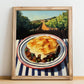 Shepherd’s Pie – Hillside Café View, British Food Painting, no-text version framed in wood