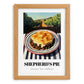 Shepherd’s Pie – Hillside Café View, British Food Painting, set in oak frame