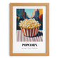 Popcorn – New York Street Café Scene, American Food Painting, set in oak frame