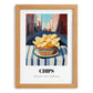 Chips – New York Urban Café Scene, American Food Still Life, set in oak frame