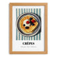 Crepes – on Striped Tablecloth, French French Pastry Still Life, set in oak frame