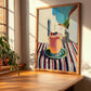 Smoothie – White village Urban Café Scene, American Drink Illustration, clean layout with no caption