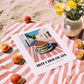 Hot Chocolate – White village Café on the Corner, Swiss Drink Still Life, unframed on coastal sand