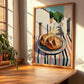 Whole Wheat Bread – White village Street Café Scene, American Food Wall Decor, clean layout with no caption