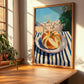Challah – Jerusalem Skyline Scene, Jewish Food Illustration, clean layout with no caption