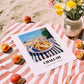 Challah – Jerusalem Skyline Scene, Jewish Food Illustration, unframed on coastal sand