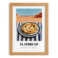 Flatbread – Desert Café Scene, Middle Food Poster, set in oak frame