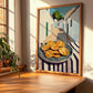 Crackers – White village Urban Café Scene, American Food Wall Print, clean layout with no caption