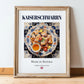 Kaiserschmarrn – Austrian Dessert Dish, Bistro Poster, in wooden frame leaning on the floor