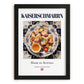 Kaiserschmarrn – Austrian Dessert Dish, Bistro Poster, in sleek black frame