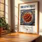 Bratwurst – German Meat Dish, Café Wall Decor, no-text version framed in wood