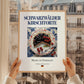 Schwarzwälder Kirschtorte – German Dessert Dish, Brasserie Print, styled in a charming Paris street view