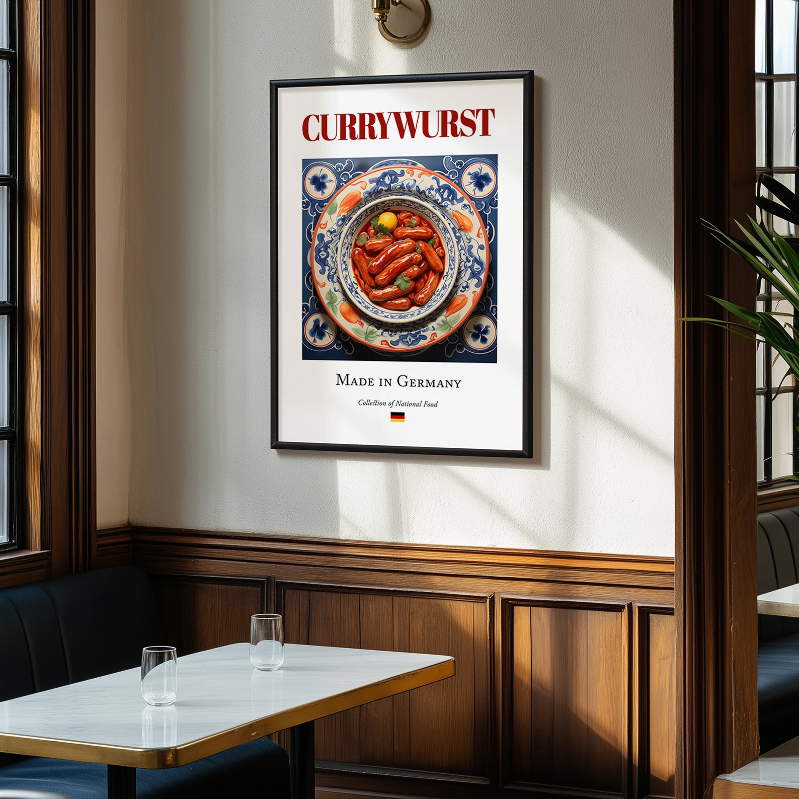 Currywurst – German Meat Dish, Food Bar Wall Art, clean layout with no caption