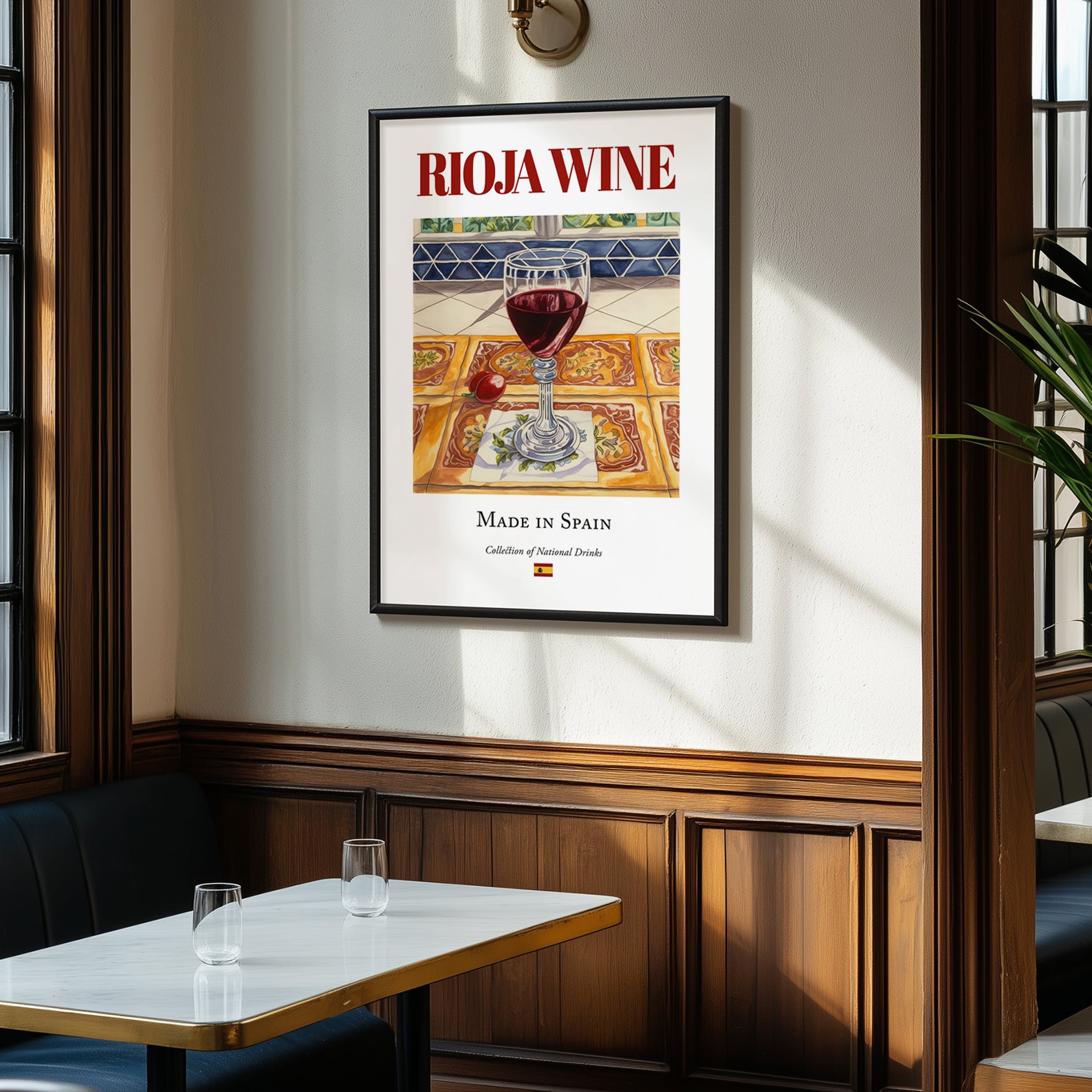 Rioja wine – Spanish Red Wine, Tasting Room Poster, clean layout with no caption