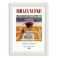 Rioja wine – Spanish Red Wine, Tasting Room Poster, placed in minimal white frame