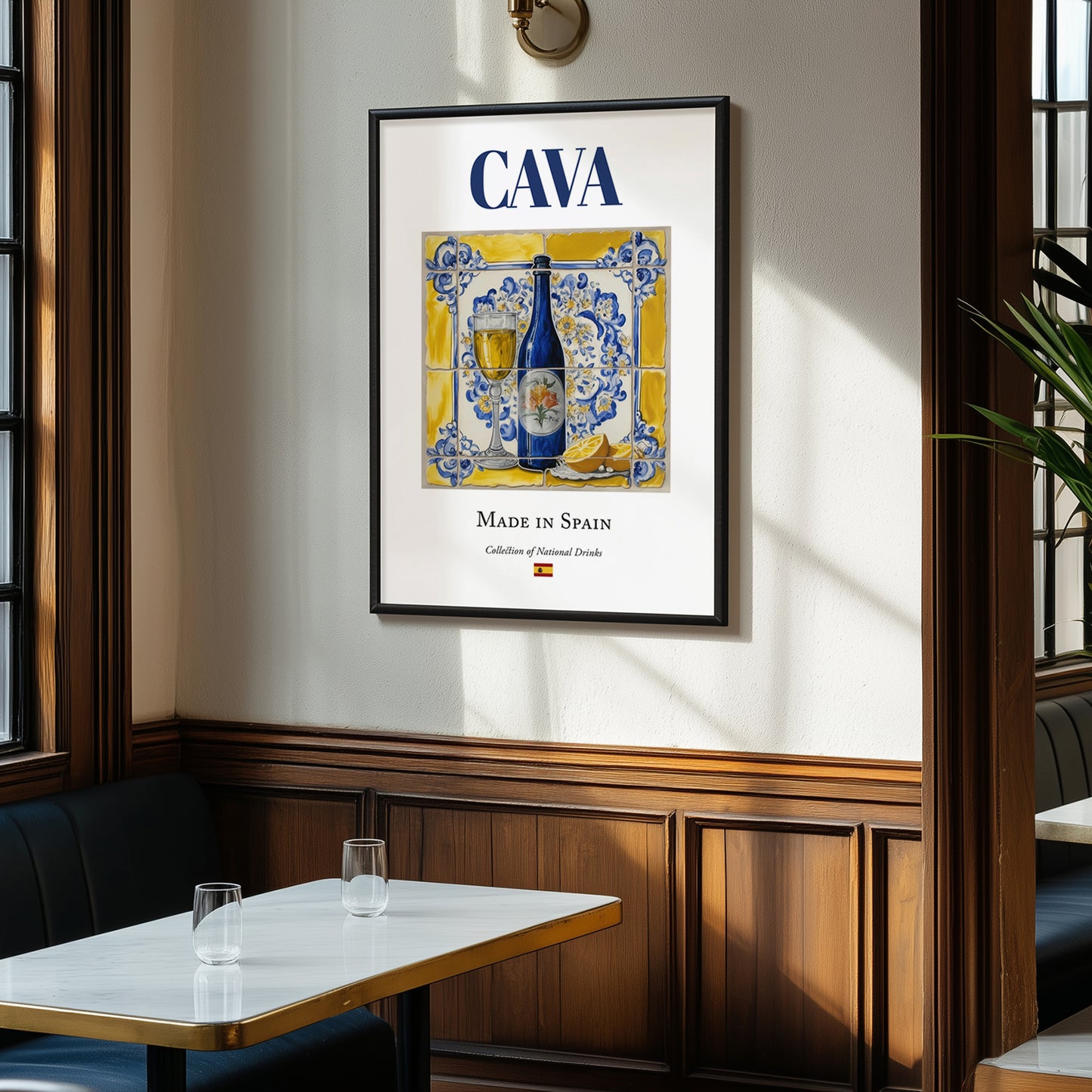 Cava – Spanish Sparkling Wine, Wine Bar Print, clean layout with no caption