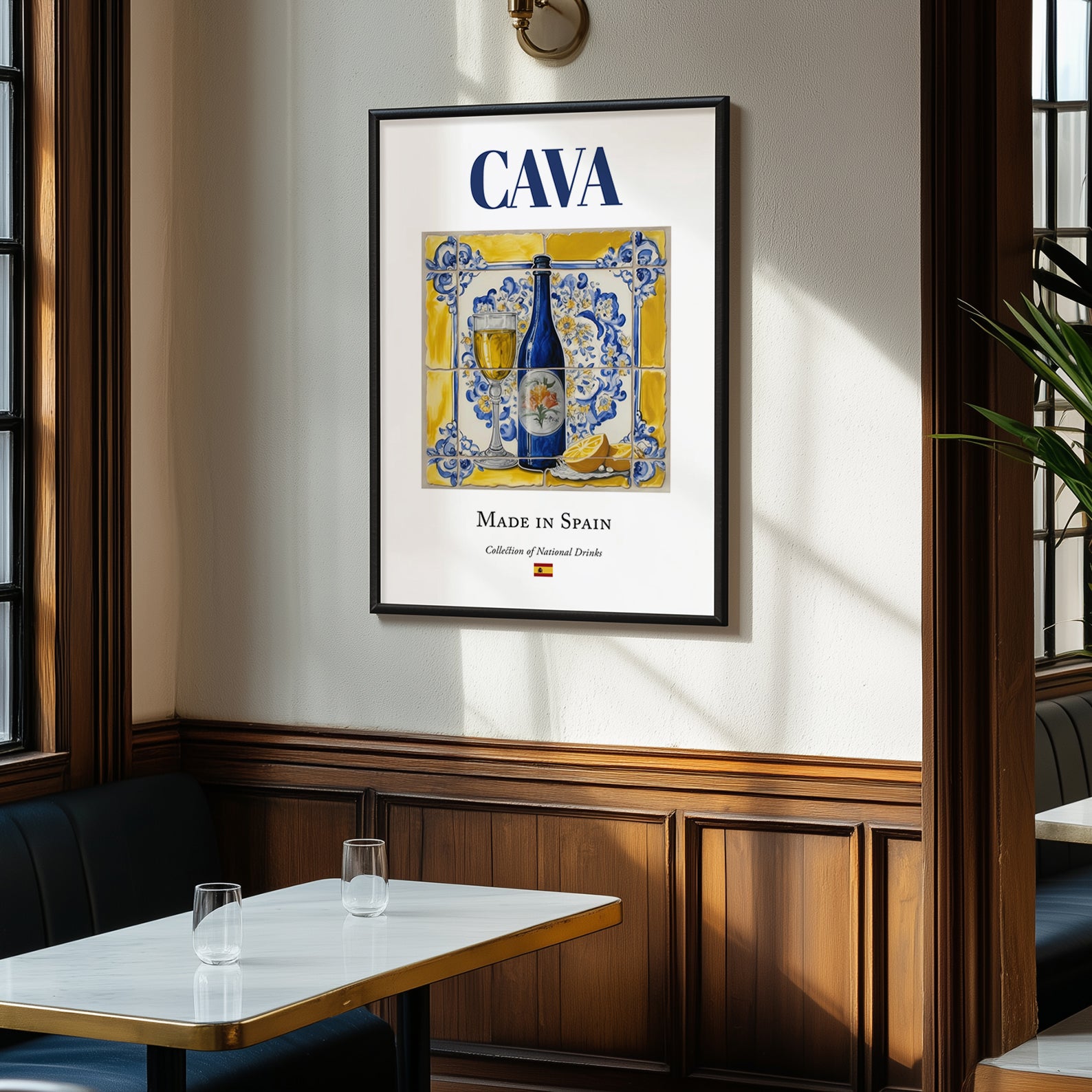 Cava – Spanish Sparkling Wine, Wine Bar Print, clean layout with no caption