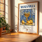 Manzanilla – Spanish Dessert Wine, Wine Bar Illustration, no-text version framed in wood