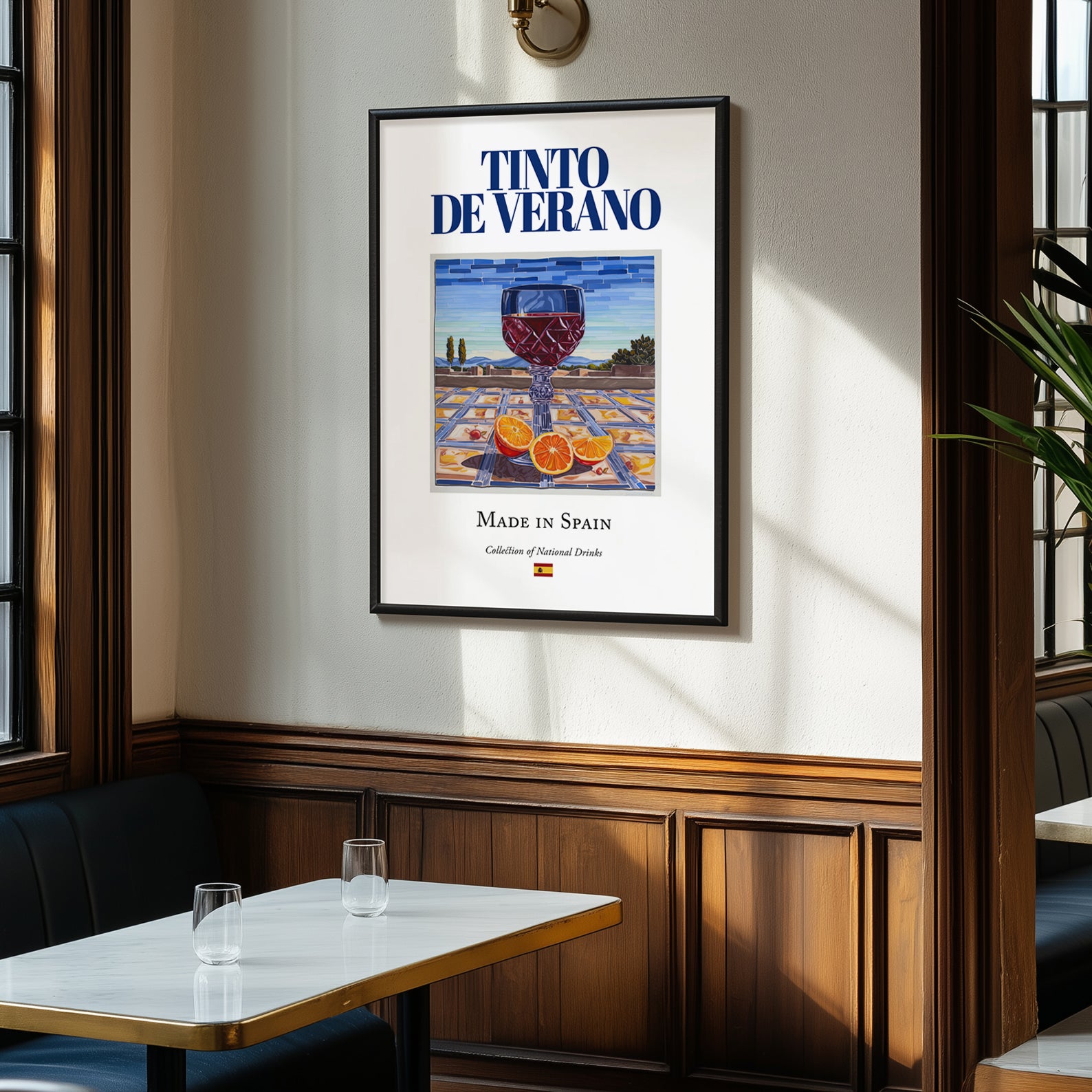 Tinto de Verano – Spanish Beverage Drink, Sky Bar Print, clean layout with no caption