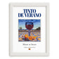 Tinto de Verano – Spanish Beverage Drink, Sky Bar Print, placed in minimal white frame