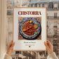 Chistorra – Spanish Meat Dish, Food Bar Print, styled in a charming Paris street view