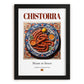 Chistorra – Spanish Meat Dish, Food Bar Print, in sleek black frame