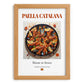 Paella Catalana – Spanish Rice Dish, Farmhouse Kitchen Art, set in oak frame