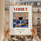 Vermut – Spanish Beverage Drink, Cocktail Lounge Poster, styled in a charming Paris street view