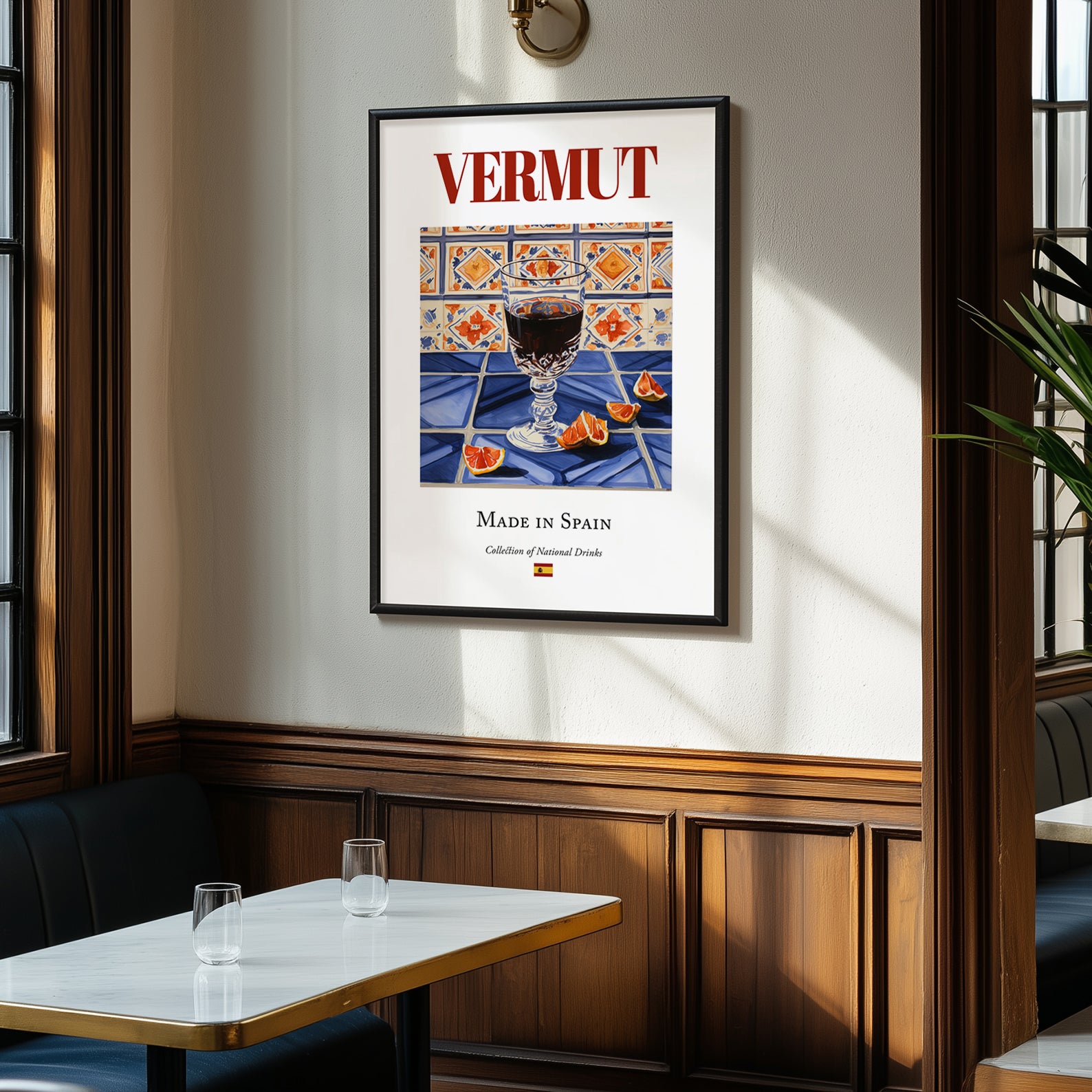 Vermut – Spanish Beverage Drink, Cocktail Lounge Poster, clean layout with no caption