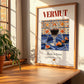 Vermut – Spanish Beverage Drink, Cocktail Lounge Poster, no-text version framed in wood