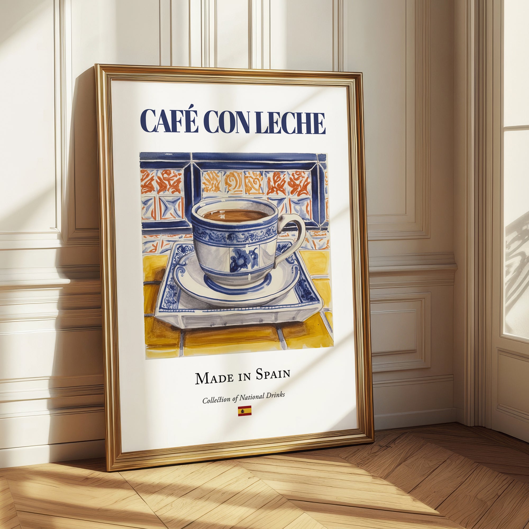 Café con Leche – Spanish Coffee, Street Café Poster