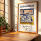Café con Leche – Spanish Coffee, Street Café Poster, no-text version framed in wood