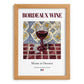 Bordeaux wine – French Red Wine, Wine Bar Wall Art, set in oak frame