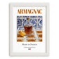 Armagnac – French Spirit Drink, Jazz Bar Poster, placed in minimal white frame