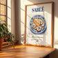 Sablé – French Dessert Dish, Bistro Wall Art, no-text version framed in wood