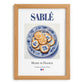 Sablé – French Dessert Dish, Bistro Wall Art, set in oak frame