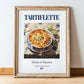 Tartiflette – French Dish, Restaurant Wall Decor, in wooden frame leaning on the floor