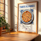 Tarte flambée – French Pastry Dish, Bistro Poster, no-text version framed in wood