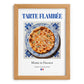 Tarte flambée – French Pastry Dish, Bistro Poster, set in oak frame