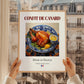 Confit de canard – French Meat Dish, Farmhouse Kitchen Wall Decor, styled in a charming Paris street view