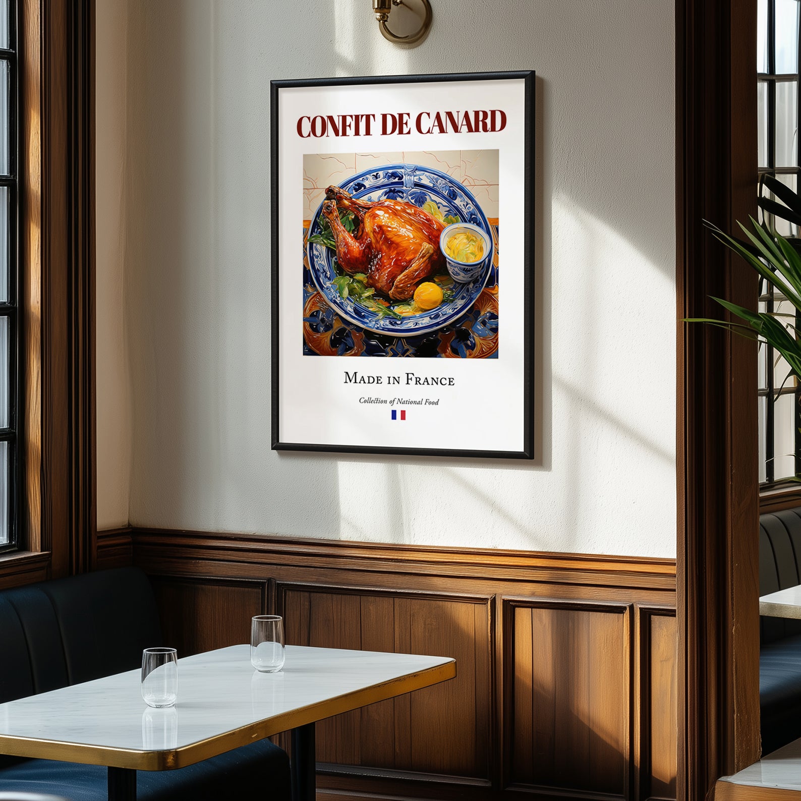Confit de canard – French Meat Dish, Farmhouse Kitchen Wall Decor, clean layout with no caption
