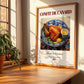 Confit de canard – French Meat Dish, Farmhouse Kitchen Wall Decor, no-text version framed in wood