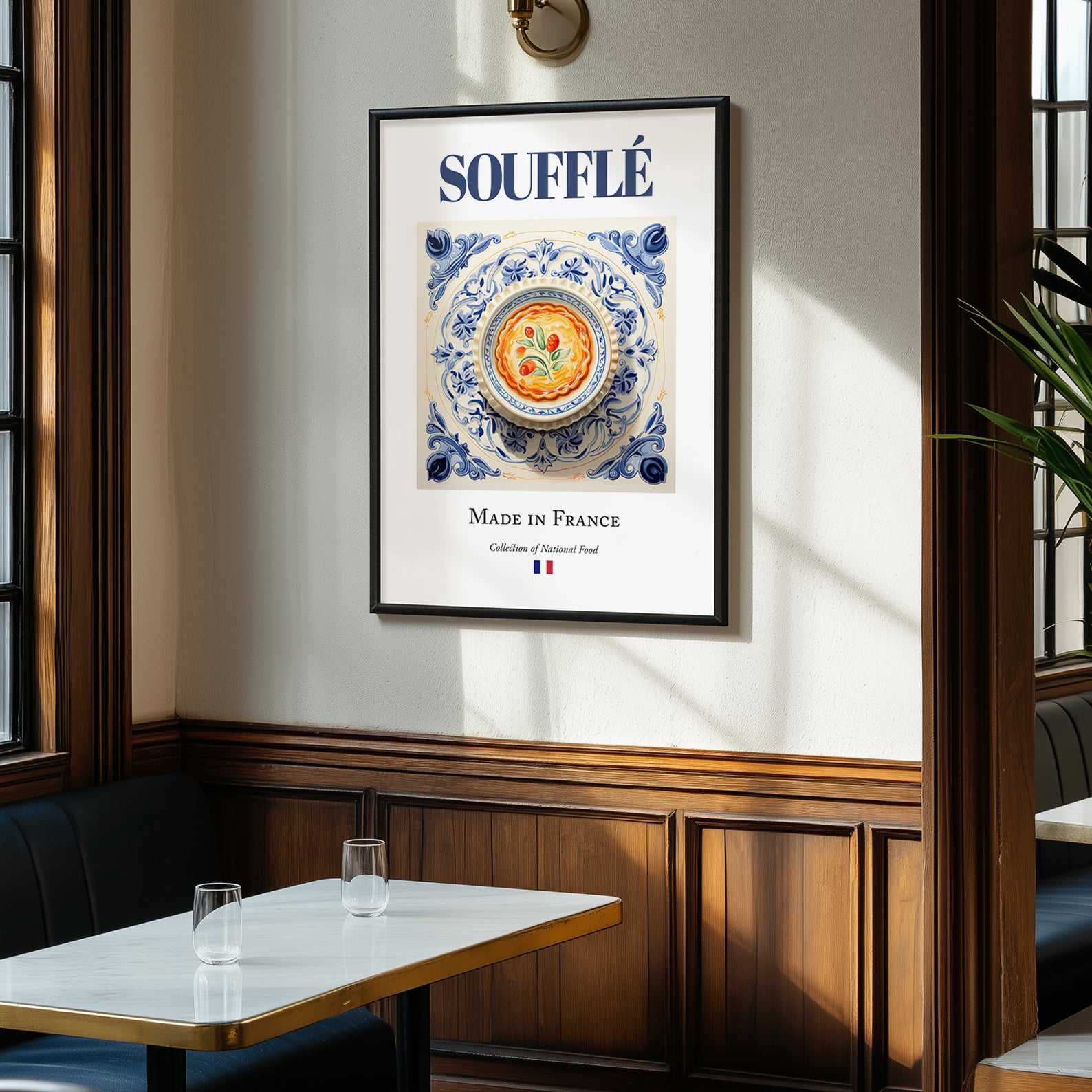 Soufflé – French Dish, Brasserie Print, clean layout with no caption