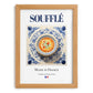 Soufflé – French Dish, Brasserie Print, set in oak frame