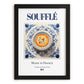 Soufflé – French Dish, Brasserie Print, in sleek black frame