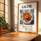 Gaufre – French Dessert Dish, Farmhouse Kitchen Print, no-text version framed in wood