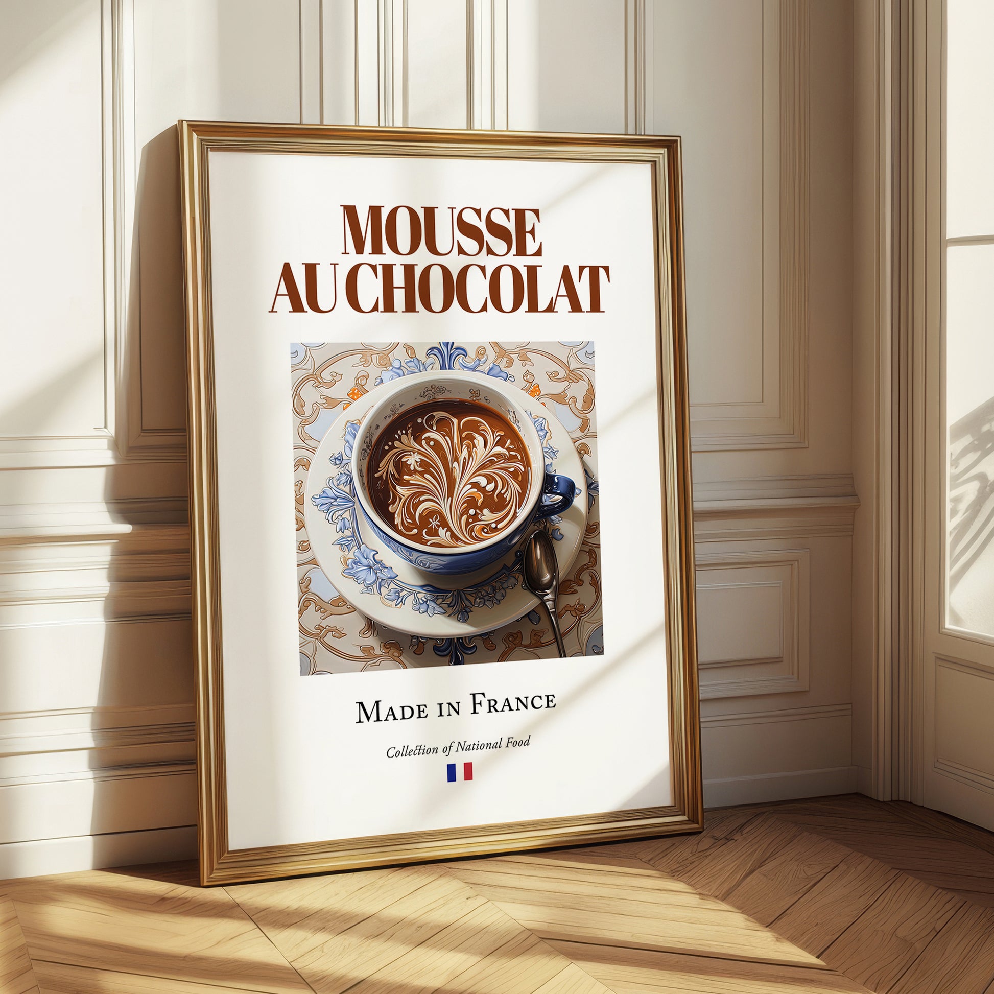 Mousse au chocolat – French Dessert Dish, Café Print
