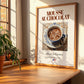 Mousse au chocolat – French Dessert Dish, Café Print, no-text version framed in wood